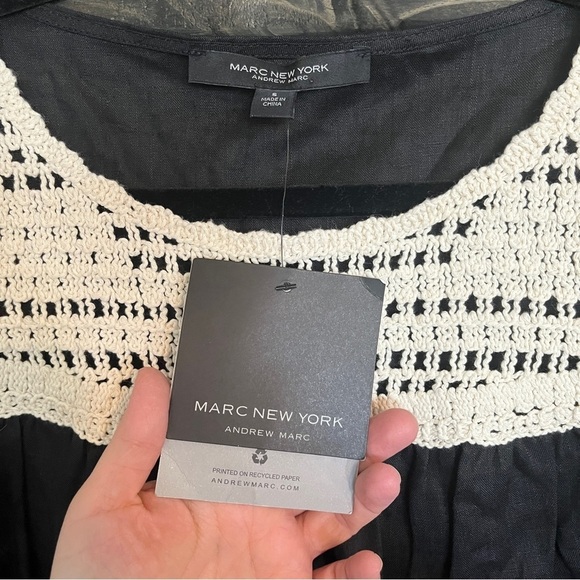 Marc New York Black linen tank top NWT - Picture 7 of 8